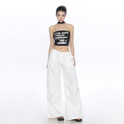 TALKLESSFASHION BIGGOLD American hot girl letter halterneck bandeau vest women's summer design sense personality slimming slimming top