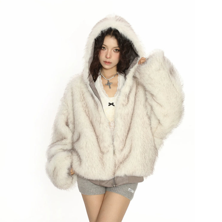 TALKLESSFASHION BIGGOLD suede reversible eco-friendly fur cotton jacket women's winter thickened warm flight jacket tide