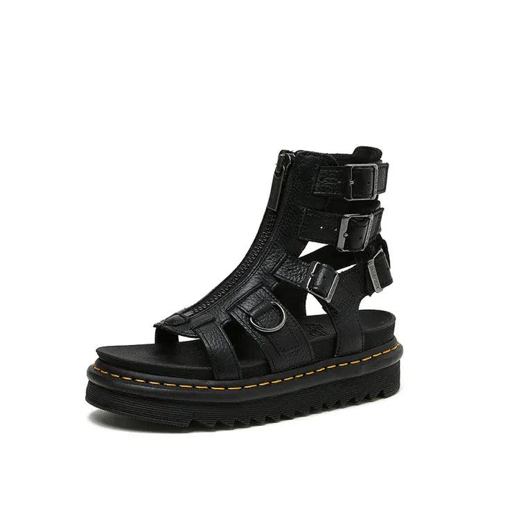 TALKLESSFASHION Black / 42 Roman Unisex Leather Sandals