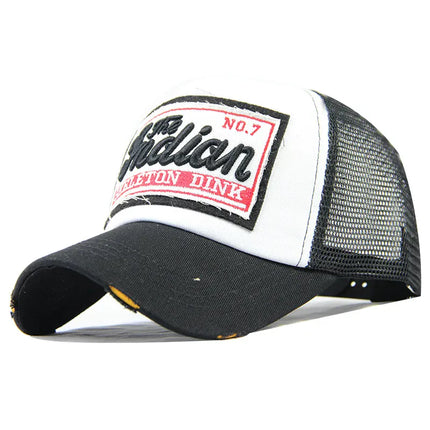 TALKLESSFASHION Black / 55-59cm Embroidery Mesh Cap ——9552