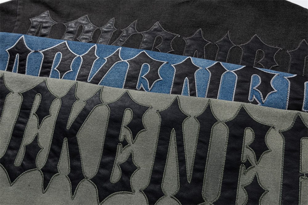 TALKLESSFASHION Black-Energy Embroidery T-shirt—4996