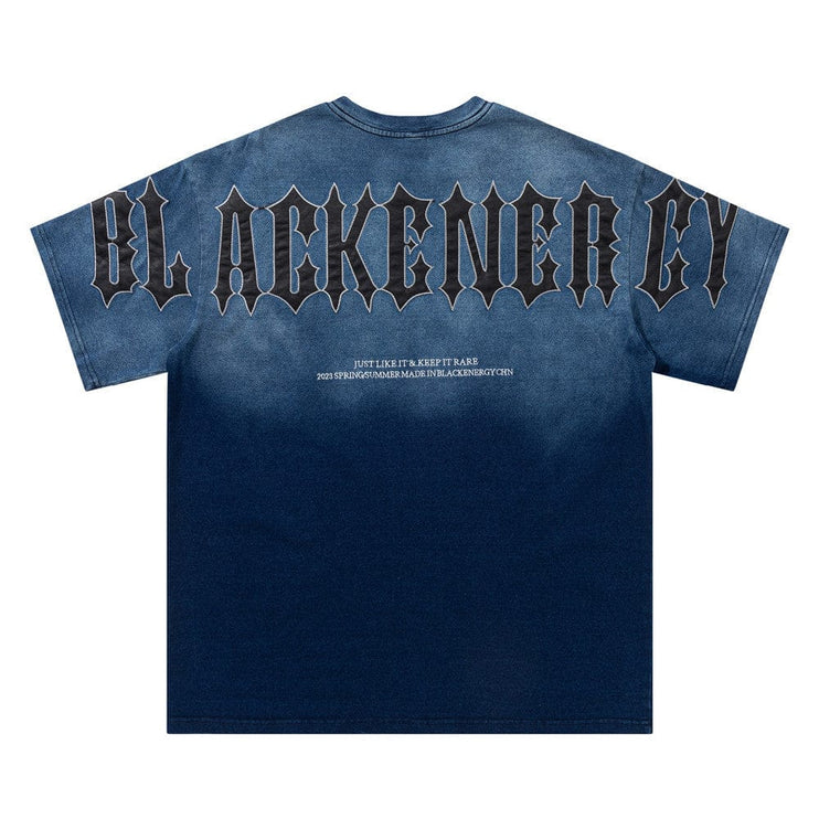 TALKLESSFASHION Black-Energy Embroidery T-shirt—4996