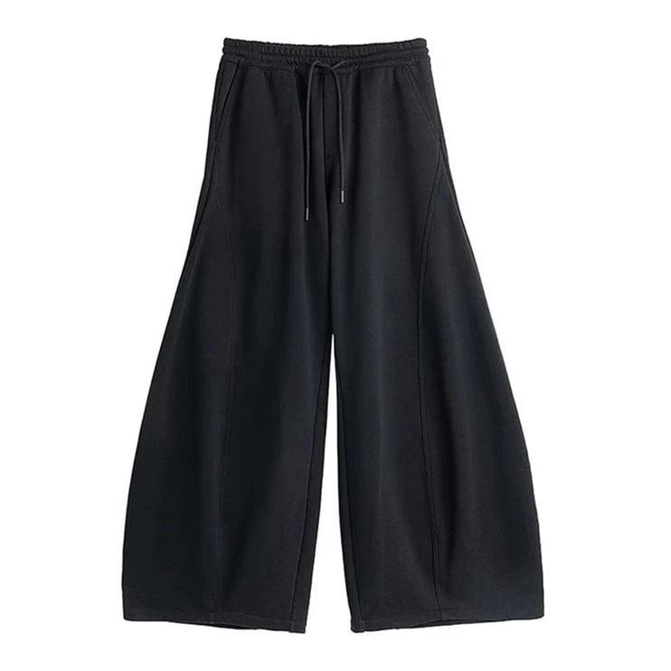 TALKLESSFASHION Black / L Elastic Waist Flowy Baggy Pants------4995