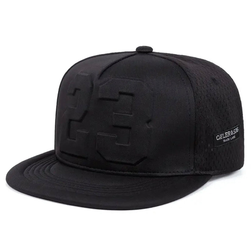 TALKLESSFASHION black SnapBack 23Baseball Cap. ——-T1832