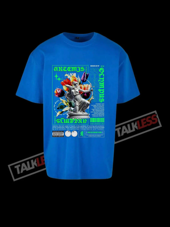TALKLESSFASHION Blue / SMALL ARTEMIS unisex oversize T-Shirt --4099