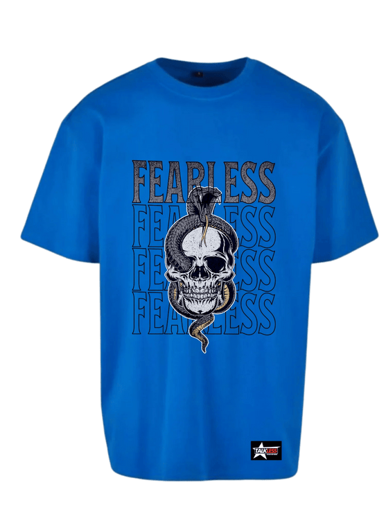 TALKLESSFASHION Blue / SMALL FEARLESS unisex oversize T-Shirt Short sleeve streetwear