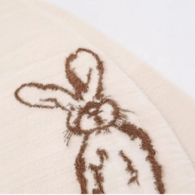 TALKLESSFASHION Bunny Jacquard Sweater—7503