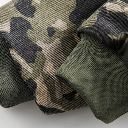 TALKLESSFASHION Camo Fur Collar Padded Jacket