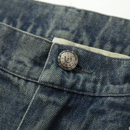 TALKLESSFASHION Camouflage Contrast Stitched Jeans