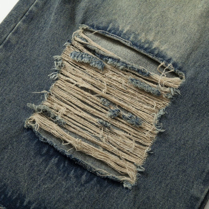 TALKLESSFASHION Camouflage Contrast Stitched Jeans