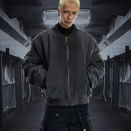 TALKLESSFASHION Corduroy Shruffle Thickened Jacket