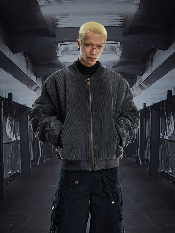 TALKLESSFASHION Corduroy Shruffle Thickened Jacket