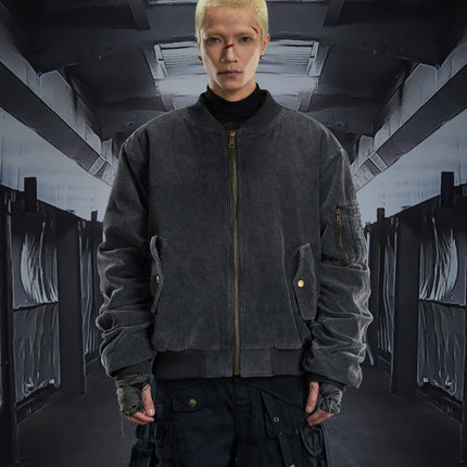 TALKLESSFASHION Corduroy Shruffle Thickened Jacket