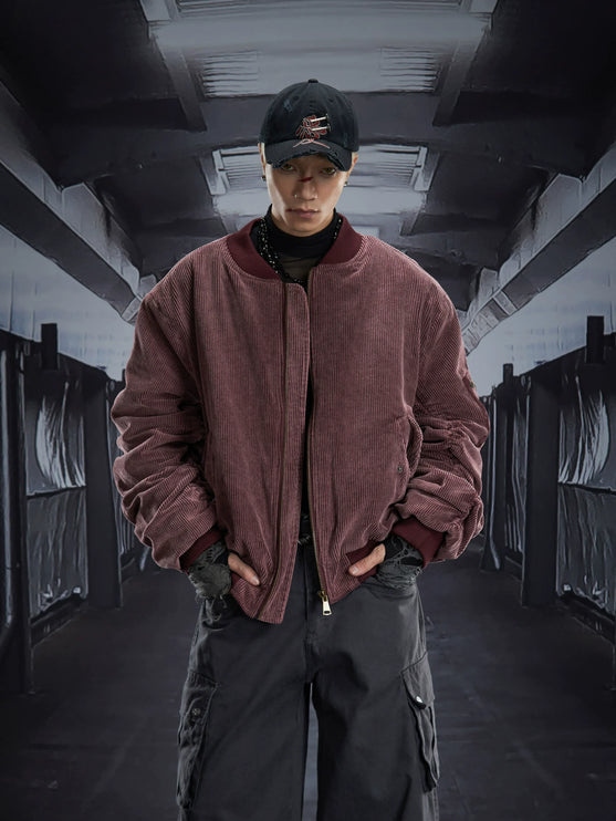 TALKLESSFASHION Corduroy Shruffle Thickened Jacket