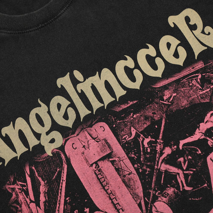 TALKLESSFASHION Creative Dark Pattern Printed Short Sleeve