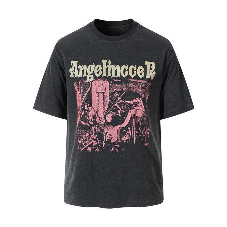 TALKLESSFASHION Creative Dark Pattern Printed Short Sleeve