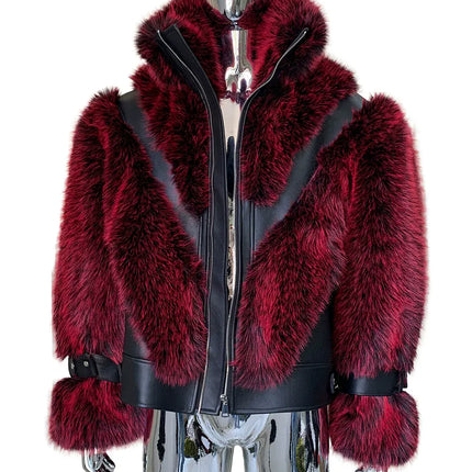 TALKLESSFASHION Cropped Color Block Padded Jacket