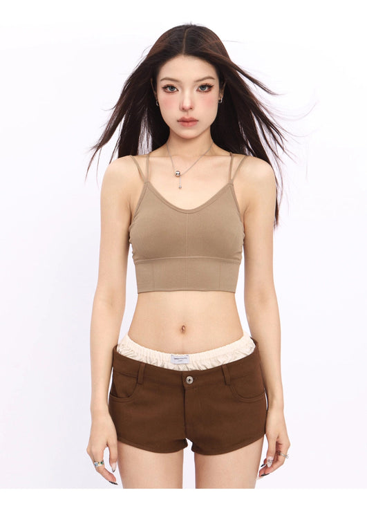 TALKLESSFASHION Crossing small suspender underwear vest with chest pad women's summer sexy beautiful back inner wear sports bandeau bra all-in-one tide