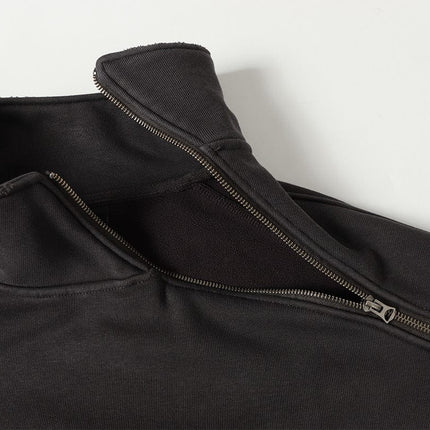 TALKLESSFASHION Deconstructed Gradient Zipper Jacket