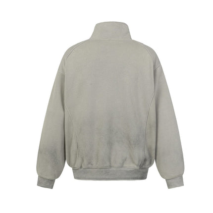 TALKLESSFASHION Deconstructed Gradient Zipper Jacket