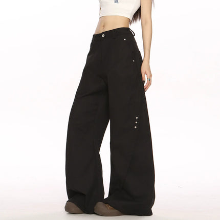 TALKLESSFASHION Deconstructed Scimitar Wide-Leg Trousers