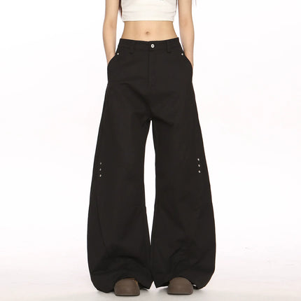 TALKLESSFASHION Deconstructed Scimitar Wide-Leg Trousers