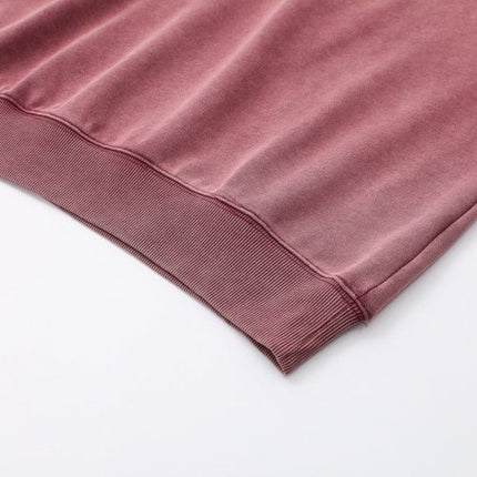 TALKLESSFASHION Embroidered Lapel Pullover Sweatshirt