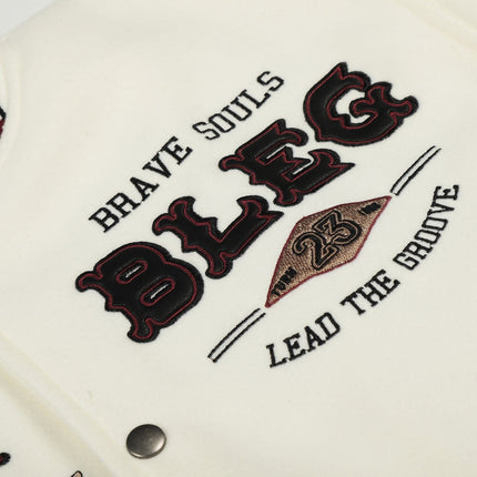 TALKLESSFASHION Embroidery Campus Style Cotton jacket