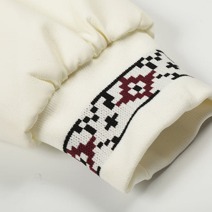 TALKLESSFASHION Embroidery Campus Style Cotton jacket