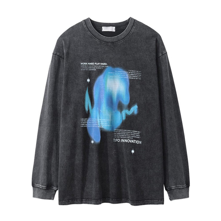 TALKLESSFASHION Enigma long Sleeve T shirts—-7991