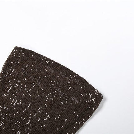 TALKLESSFASHION Europe and the United States 2025 autumn and winter cross-border new temperament sleeveless bandeau open-back fashion irregular streamer dress