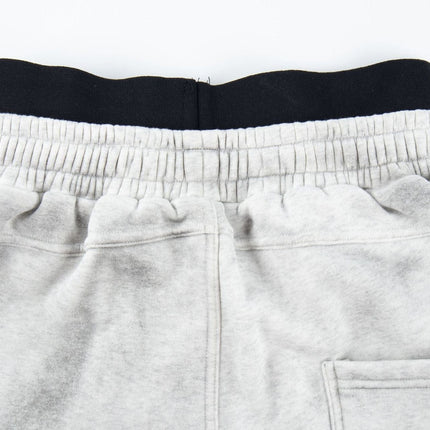 TALKLESSFASHION Fall 2025 American high street dirty and worn letter double waist sweatpants for men and women with a sense of design scimitar wide-leg pants