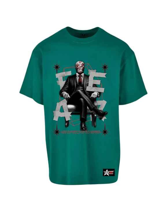 TALKLESSFASHION FEAR unisex oversize T-Shirt Short ---4097