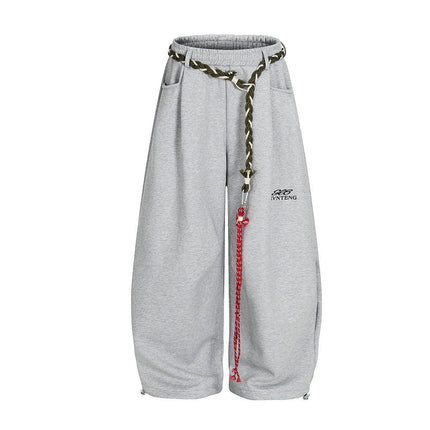 TALKLESSFASHION Fleece Scimitar Wide-Leg Sweatpants