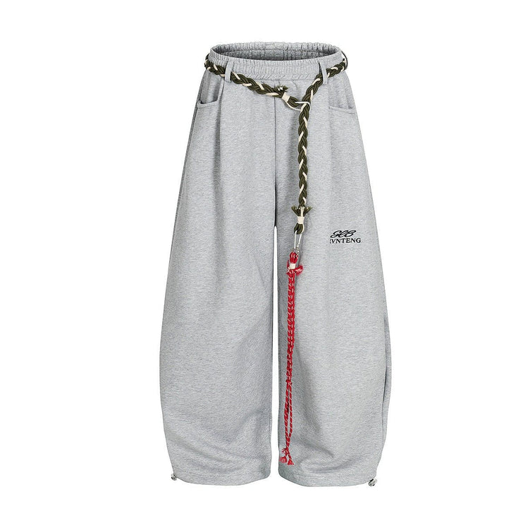 TALKLESSFASHION Fleece Scimitar Wide-Leg Sweatpants