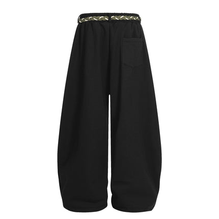TALKLESSFASHION Fleece Scimitar Wide-Leg Sweatpants