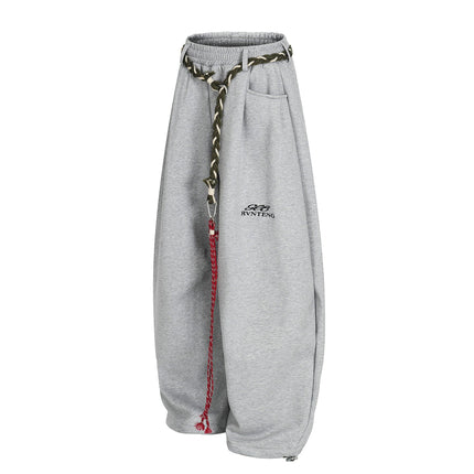 TALKLESSFASHION Fleece Scimitar Wide-Leg Sweatpants