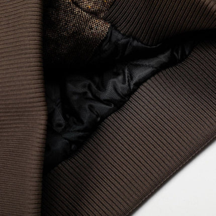 TALKLESSFASHION fur collar fleece padded jacket