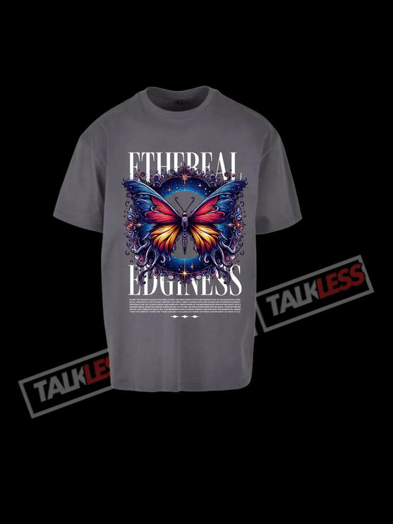 TALKLESSFASHION Gray / SMALL ETHEREAL unisex oversize T-Shirt Short sleeve