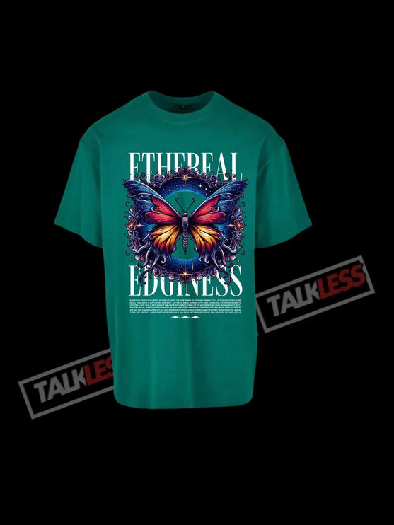 TALKLESSFASHION Green / SMALL ETHEREAL unisex oversize T-Shirt Short sleeve