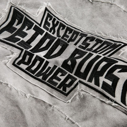 TALKLESSFASHION GUO WEAR wasteland style, national tide, mottled distressed overalls, men's and women's winter cotton clothes, casual and versatile