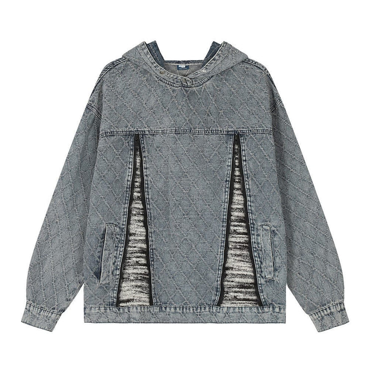 TALKLESSFASHION Heavy Industry Washed Cowboy Sweater—6377