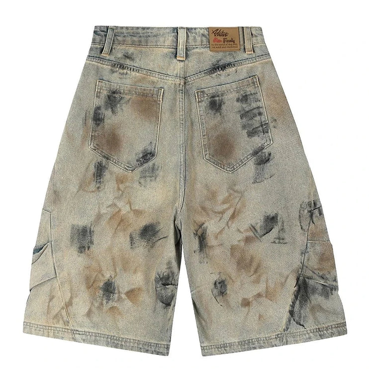 TALKLESSFASHION High street Patchwork Shorts   --3116