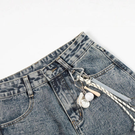 TALKLESSFASHION High Street Three-Bar Scimitar Jeans