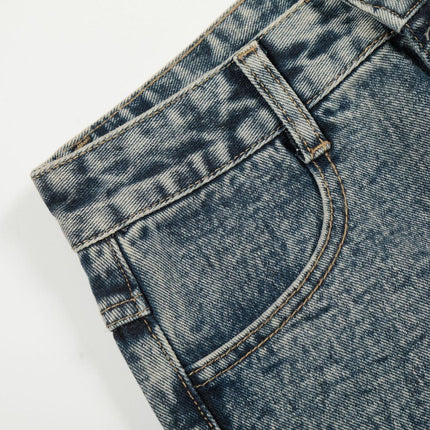 TALKLESSFASHION High Street Three-Bar Scimitar Jeans