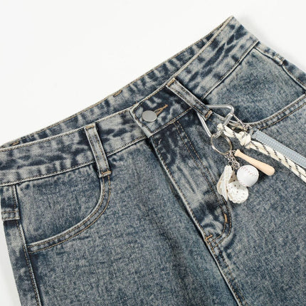 TALKLESSFASHION High Street Three-Bar Scimitar Jeans