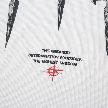 TALKLESSFASHION Hip-Hop Dark Cross Graphic Long Sleeve Tee