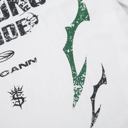 TALKLESSFASHION Hip-Hop Motorcycle Dark Print Long Sleeve Tee