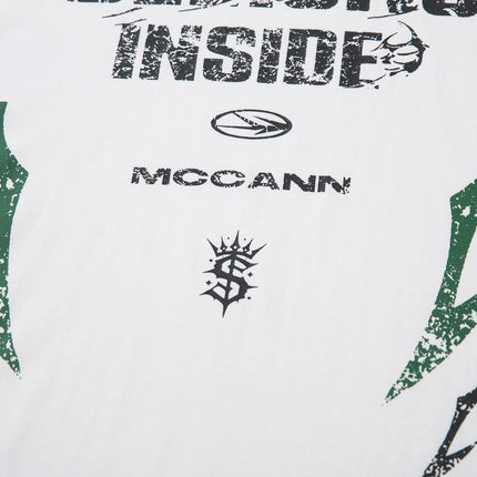 TALKLESSFASHION Hip-Hop Motorcycle Dark Print Long Sleeve Tee