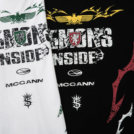 TALKLESSFASHION Hip-Hop Motorcycle Dark Print Long Sleeve Tee